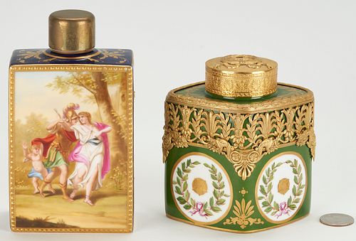 SEVRES ORMOLU TEA CADDY & ROYAL