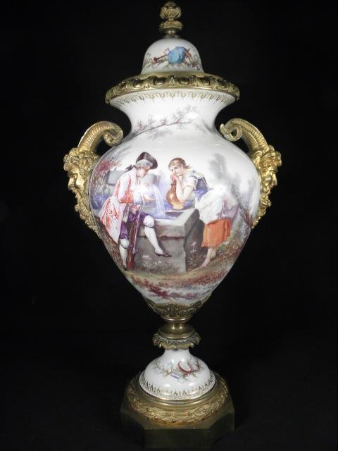 Sevres porcelain bronze mounted