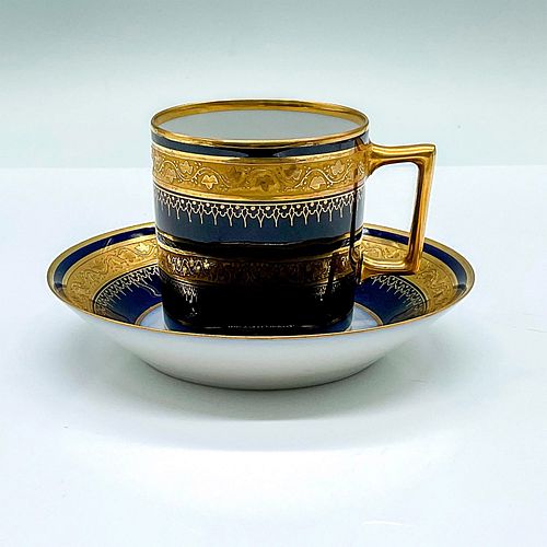 SEVRES PORCELAIN COBALT DEMITASSE