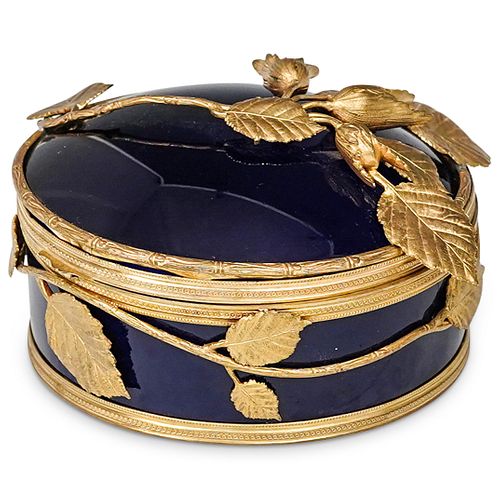 SEVRES PORCELAIN & GILT BRONZE