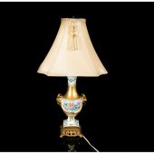 SEVRES PORCELAIN LAMP, GOAT HE