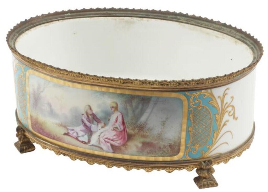 SEVRES STYLE BRONZE-MOUNTED