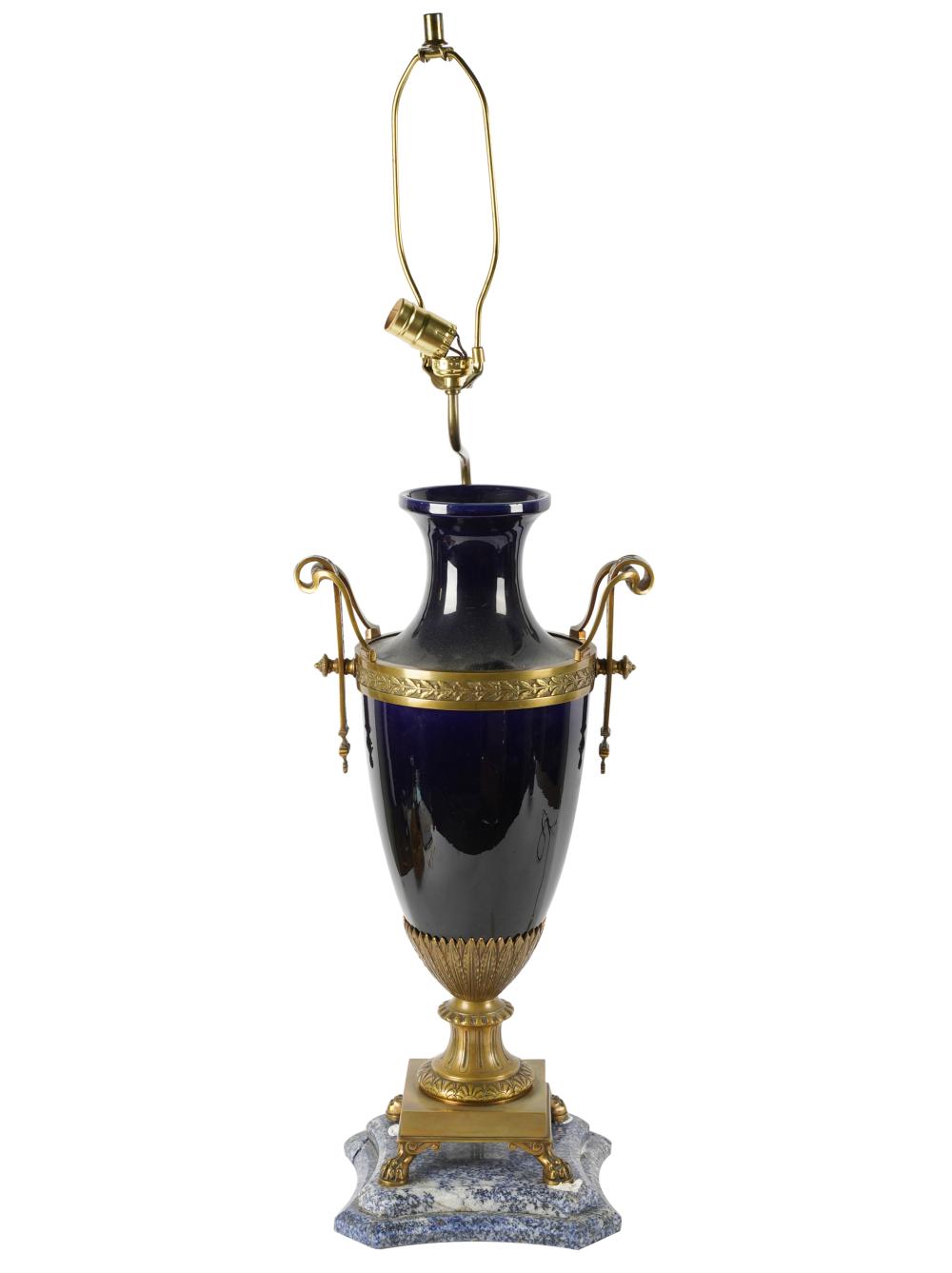 SEVRES-STYLE COBALT PORCELAIN