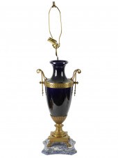 SEVRES-STYLE COBALT PORCELAIN
