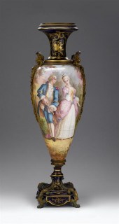 Sevres style gilt bronze mount