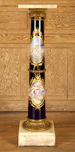 SEVRES STYLE HAND PAINTED PORCELAIN