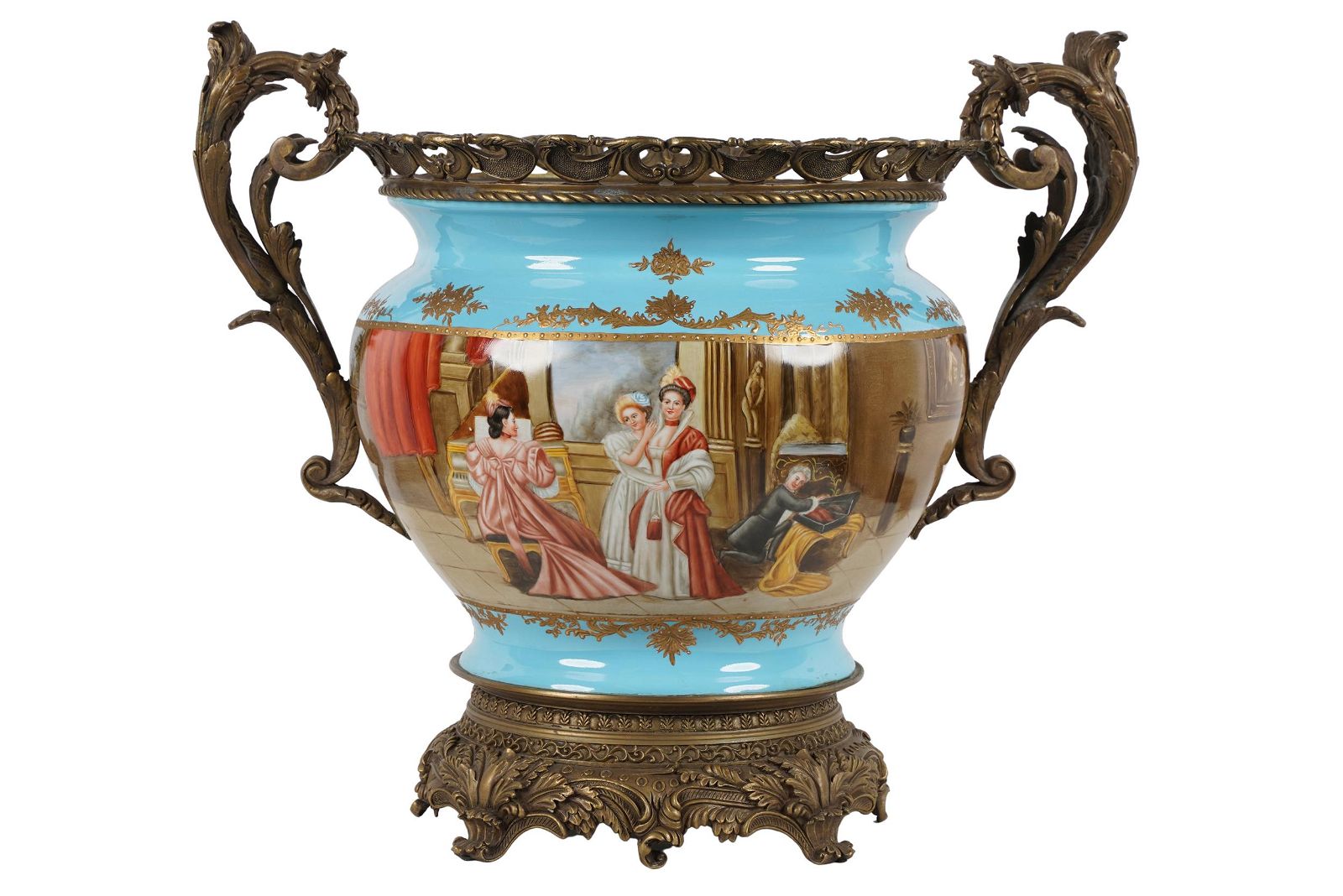 SEVRES-STYLE METAL-MOUNTED