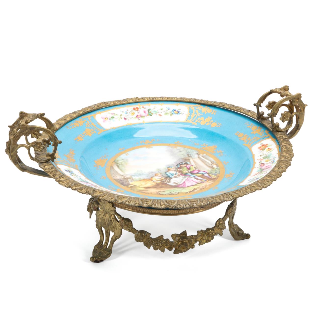SEVRES STYLE ORMOLU MOUNTED