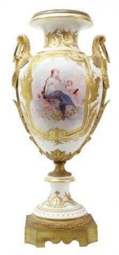 SEVRES STYLE ORMOLU-MOUNTED PO
