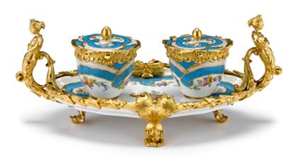 Sevres style porcelain and gilt