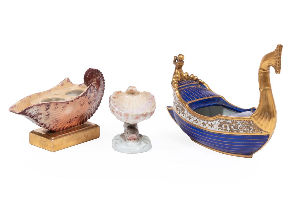 SèVRES-STYLE PORCELAIN BOAT-FORM