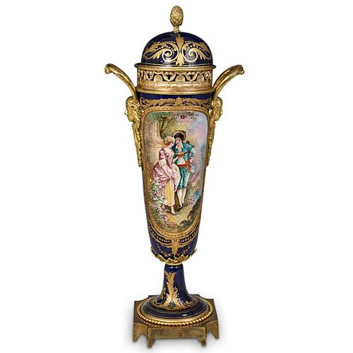 SEVRES STYLE PORCELAIN COBALT