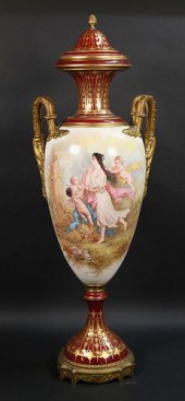 SEVRES STYLE PORCELAIN LIDDED