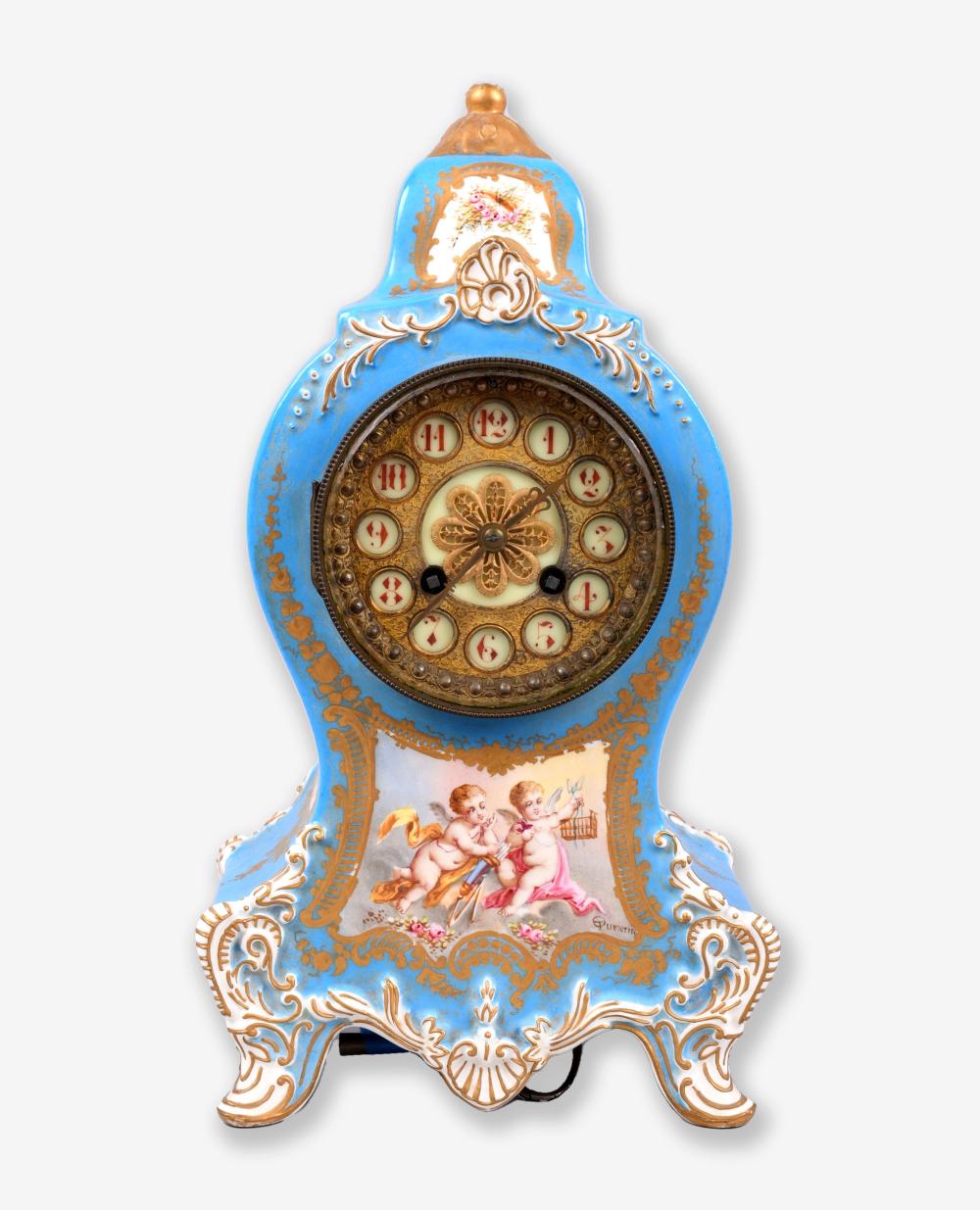 SEVRES STYLE PORCELAIN MANTEL