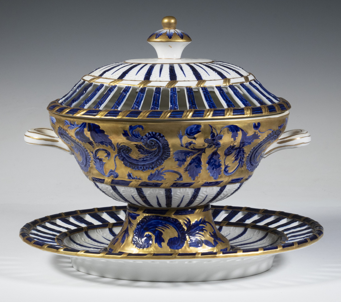 SEVRES STYLE TUREEN AND