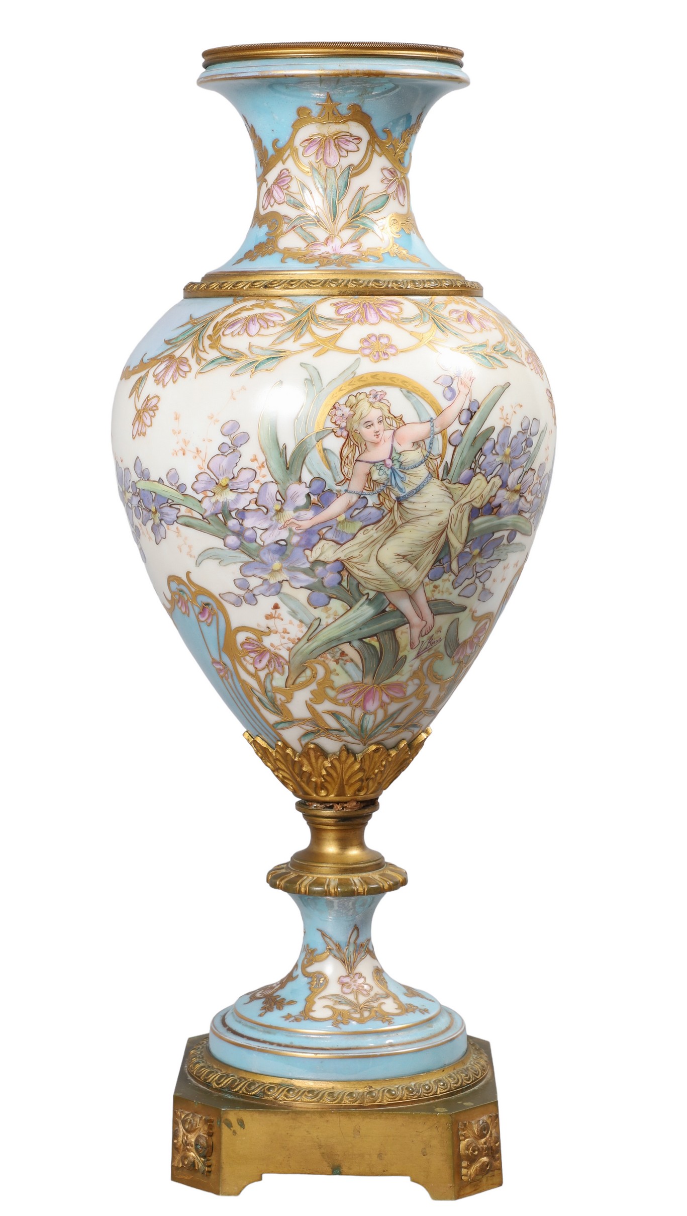Sevres type Art Nouveau porcelain