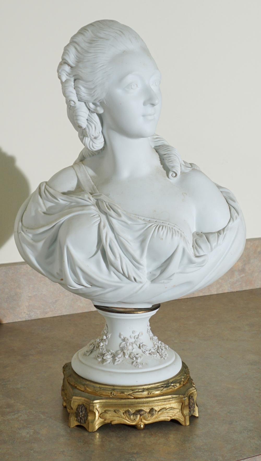 SEVRES-TYPE BISQUE BUST OF A