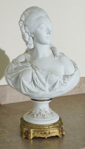 SEVRES-TYPE BISQUE BUST OF A C