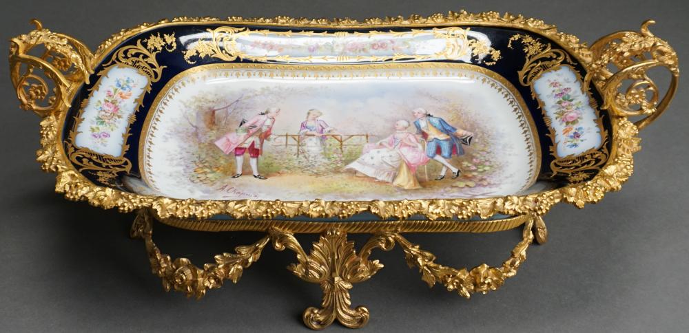 SEVRES TYPE COBALT AND GILT