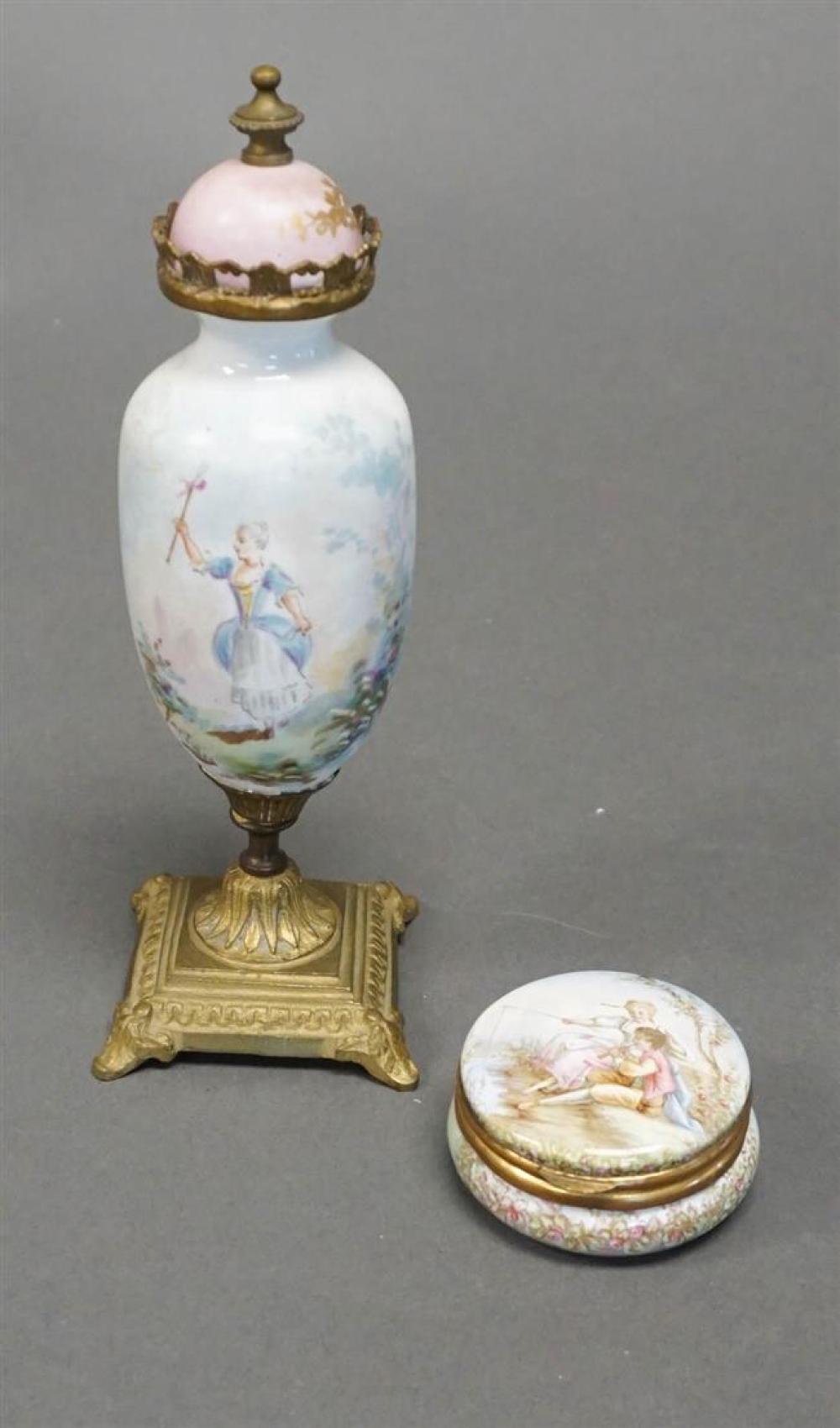 SEVRES TYPE GILT METAL MOUNTED