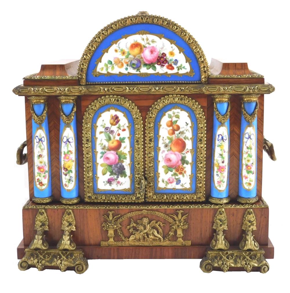SEVRES TYPE JEWELRY CHEST, 19TH C.,