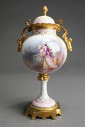 SEVRES TYPE ORMOLU MOUNTED FON