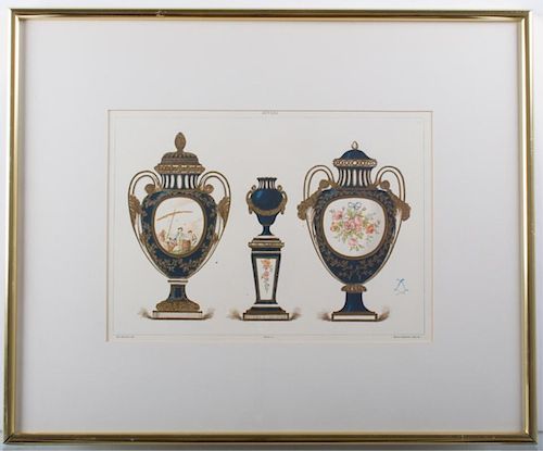 SEVRES URN PRINT, FRAMEDDepicting