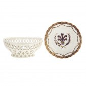 SEWELL CREAMWARE BASKET & WORC