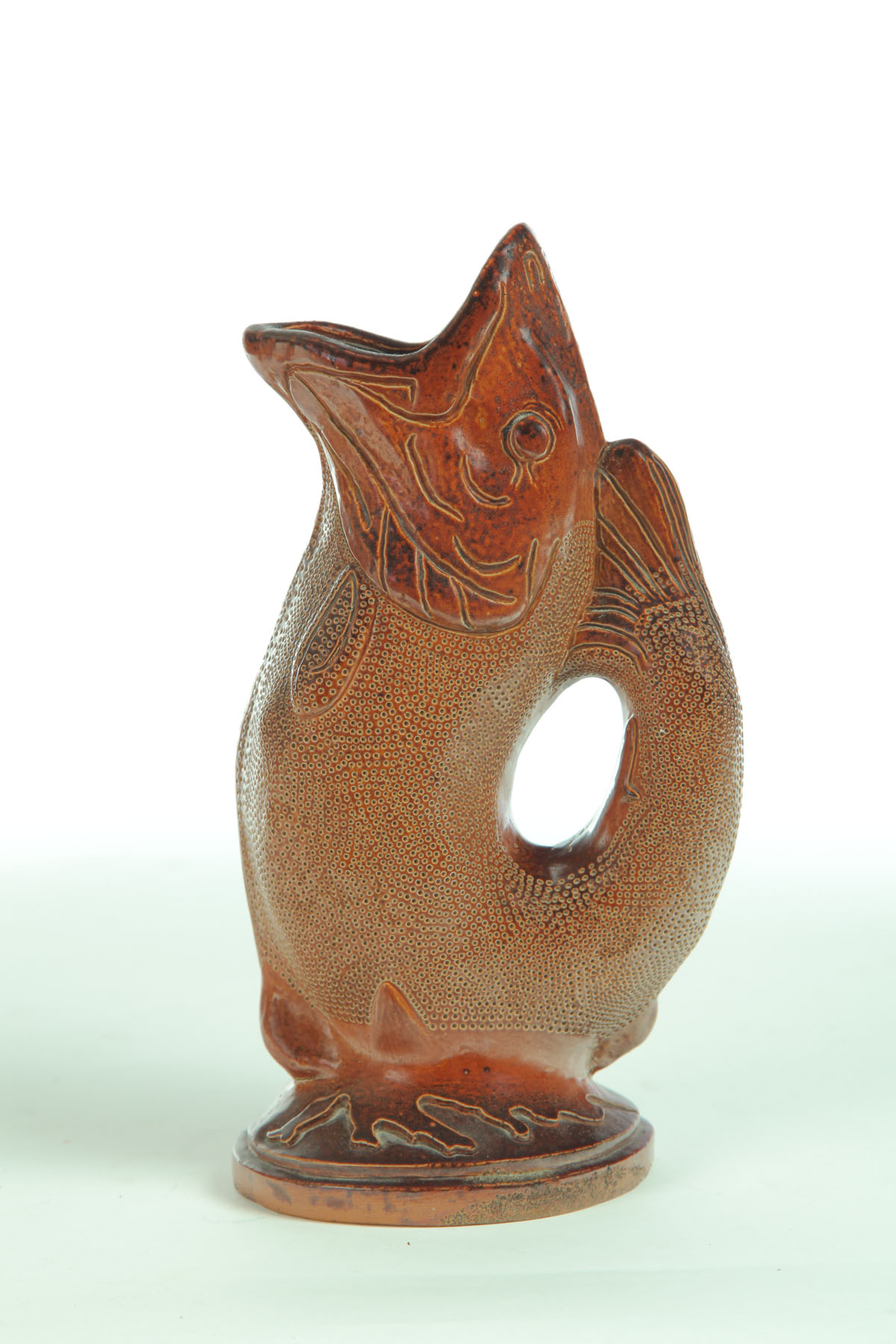 SEWERTILE FISH PITCHER.  Ohio  late