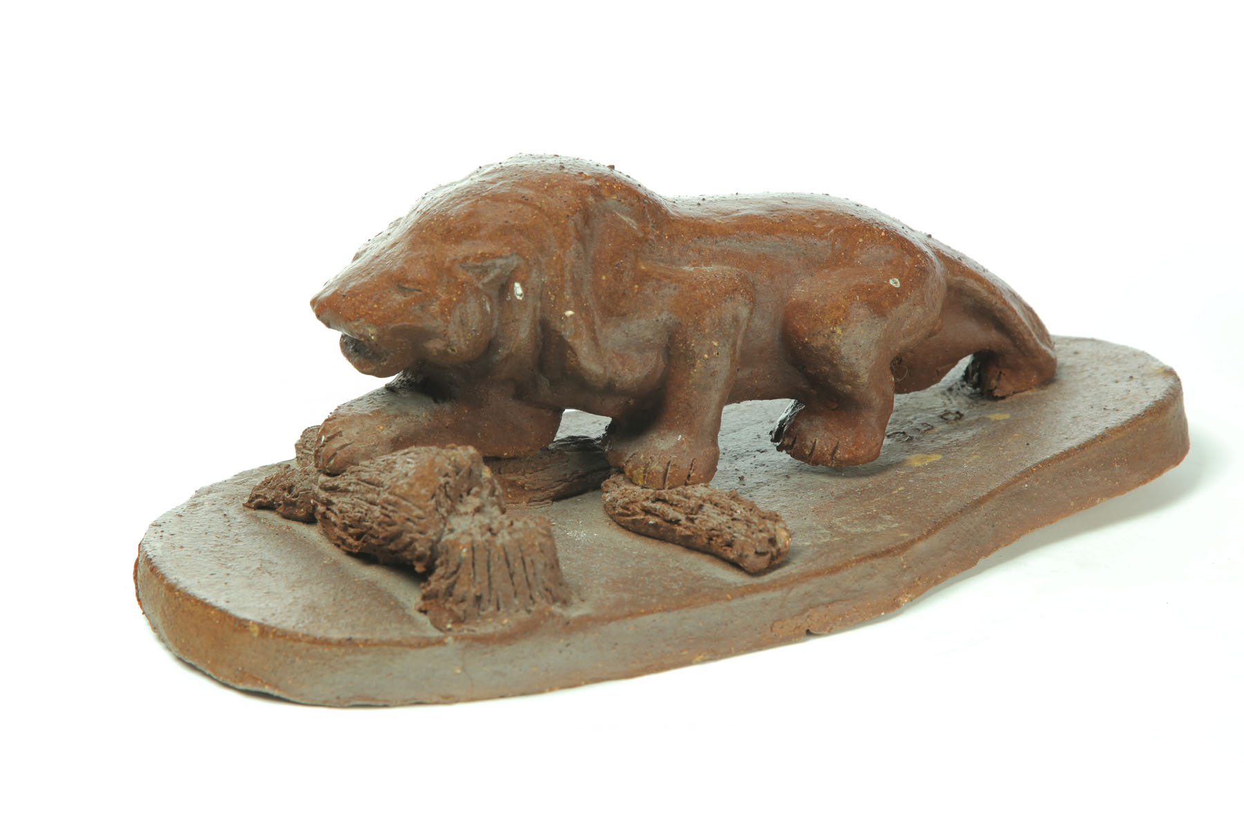 SEWERTILE LION.  Ohio  early 20th
