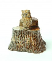 SEWERTILE OWL ON STUMP.  Ohio