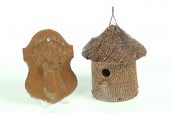 SEWERTILE PLAQUE AND BIRDHOUSE