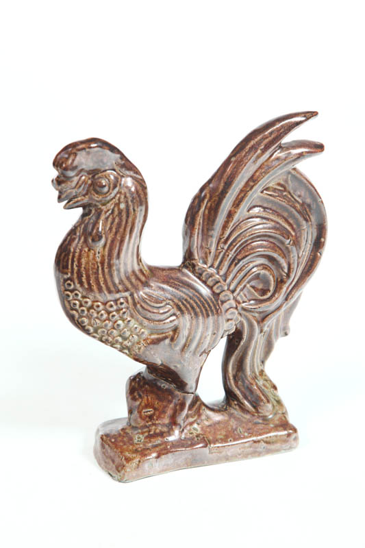 SEWERTILE ROOSTER.  Attributed to