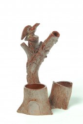 SEWERTILE TREE TRUNK LAMP BASE