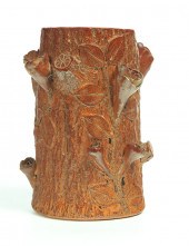 SEWERTILE TREE TRUNK VASE.  Pr