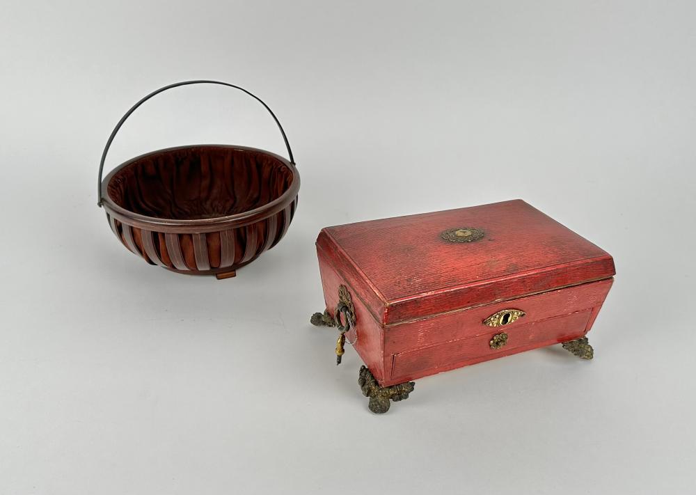 SEWING BOX AND BASKET SEWING BOX