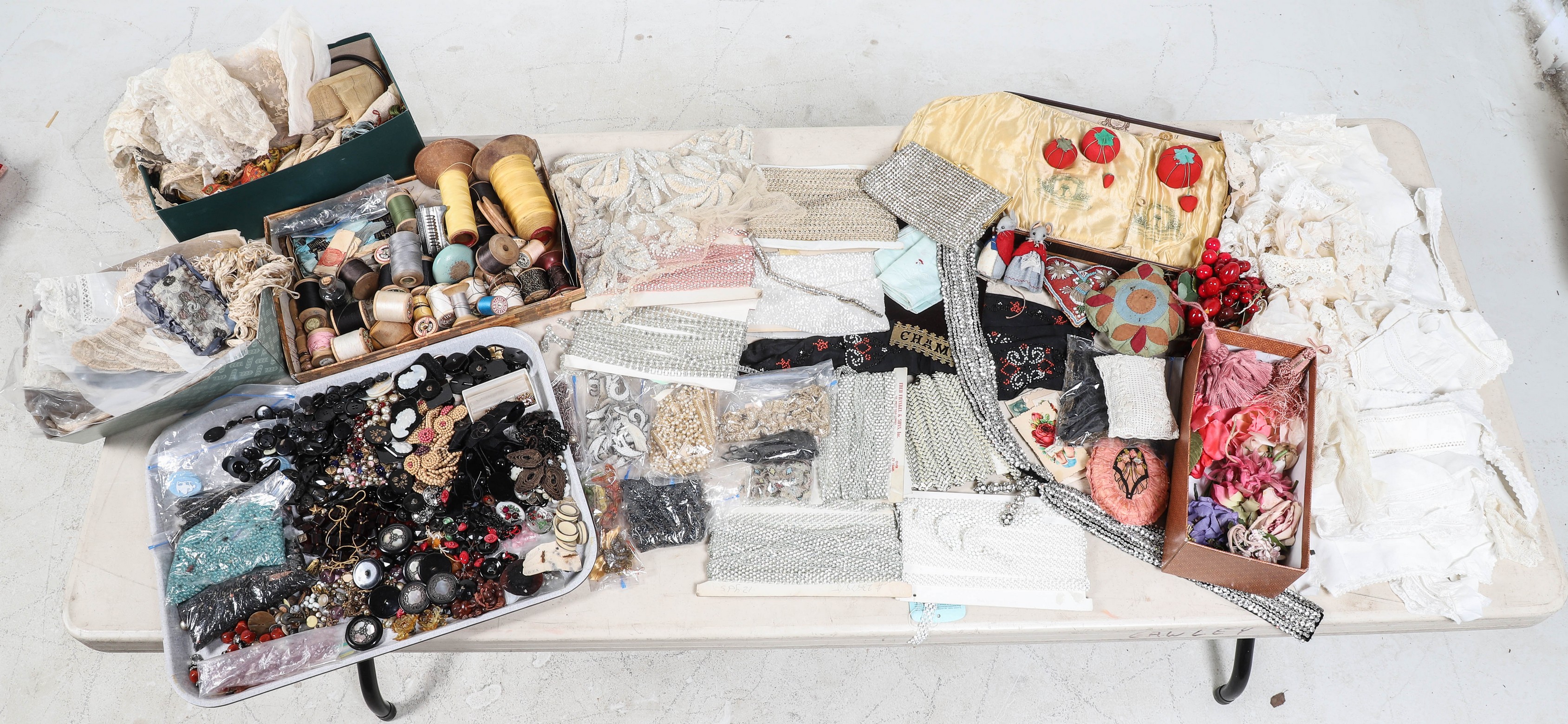 Sewing Items, Buttons, Millinery