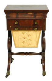 +SEWING TABLE, EARLY 19TH C.,