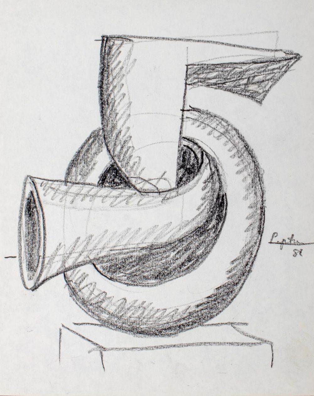 SEYMOUR LIPTON SCULPTURE STUDY