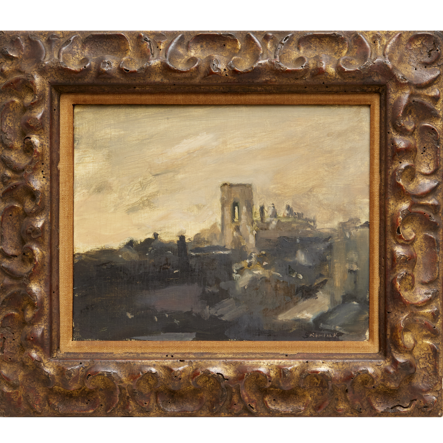SEYMOUR REMENICK, OIL ON PANEL,