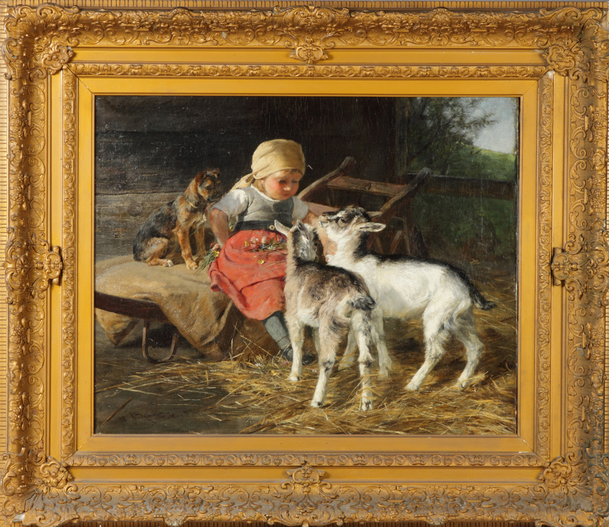 Sgn. H. Biederman ptg. Young girl