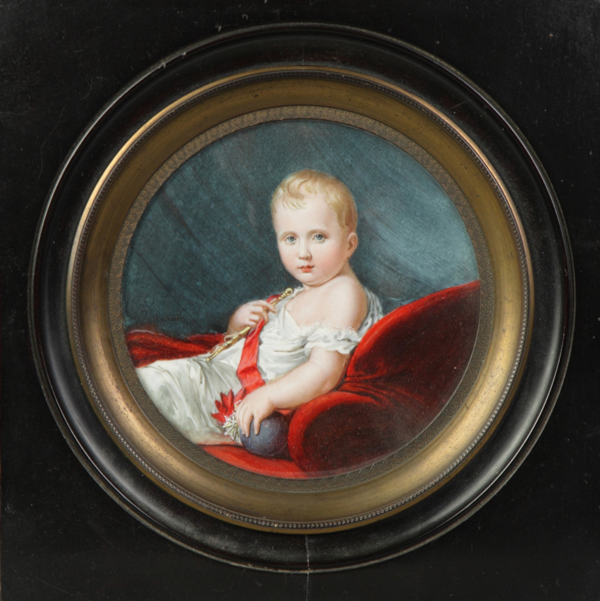 Sgn. Miniature on Ivory of Young