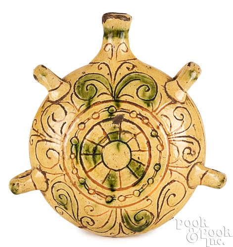 SGRAFFITO DECORATED FLASK, CA.