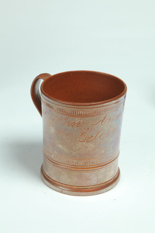 SGRAFFITO MUG.  England  mid 19th