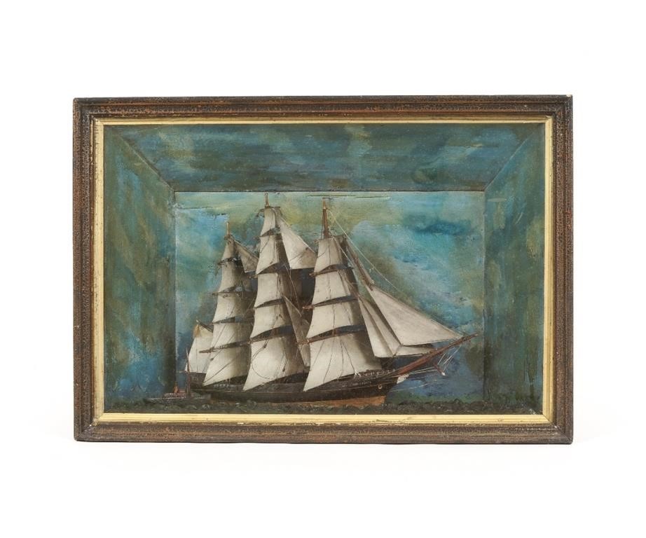 Shadow box diorama of the wooden