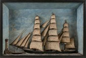 SHADOW BOX MODEL OF A THREE-MA