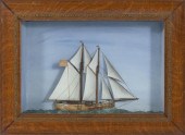 SHADOW BOX MODEL OF A TOPSAIL