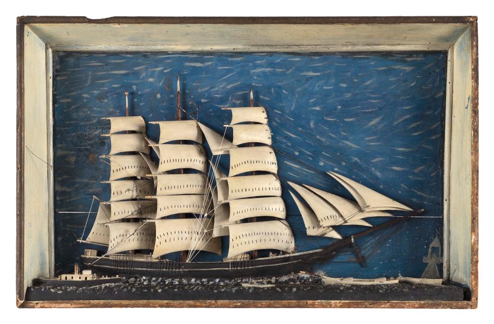 SHADOW BOX MODEL OF A CLIPPER