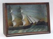 SHADOW BOX MODEL OF A TWO-MAST