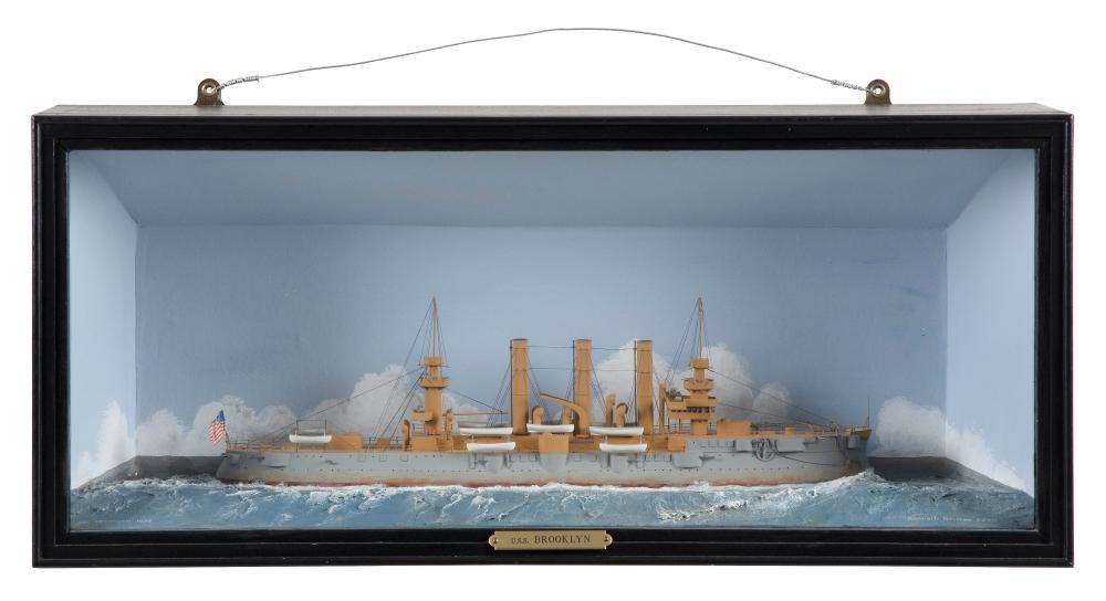 SHADOW BOX MODEL OF THE U.S.S.